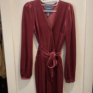 Velvet Ribbed Burgundy Jumper S ModCloth NWT